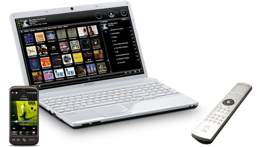Vaio, remote control and smartphone