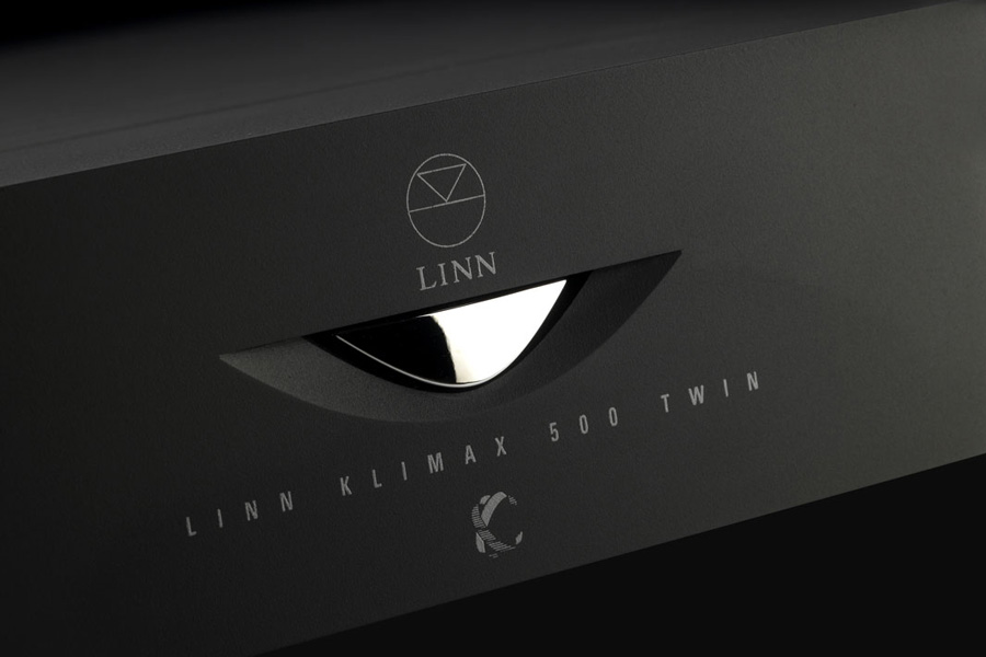 Close-up of the front of the Linn Klimax 500 Twin